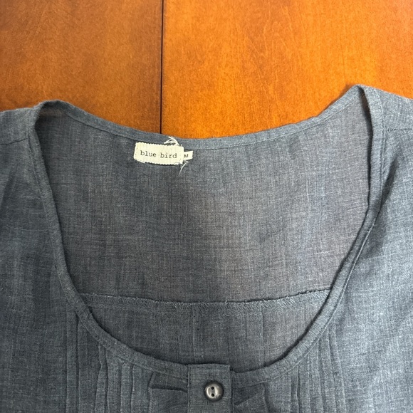 Blue Bird Ruffled Blue Tank Top - Picture 2 of 5